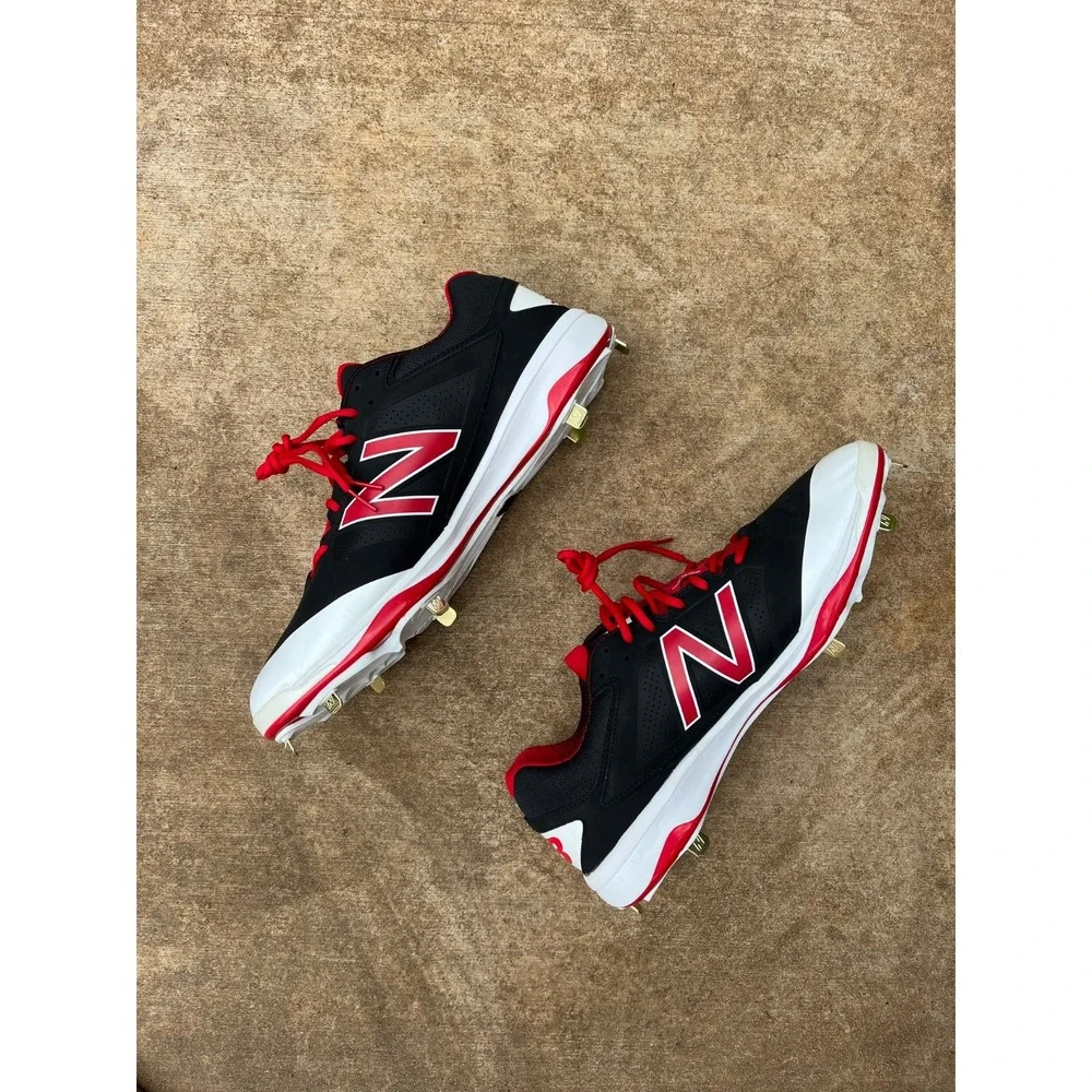 New Balance Low 4040V3 Meatl Baseball‎ Spikes Mens 16 Black Red L4040BR3